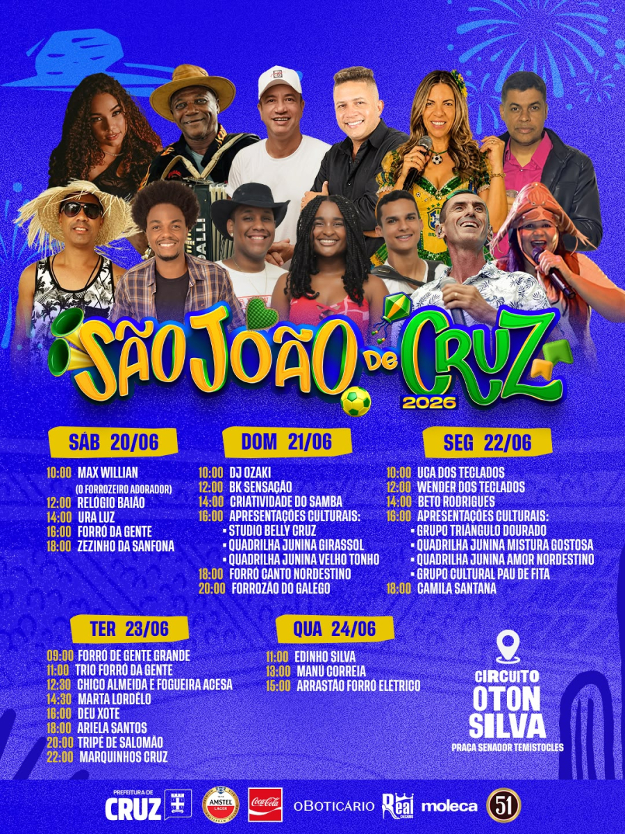 Programação completa circuito Oton Silva. 