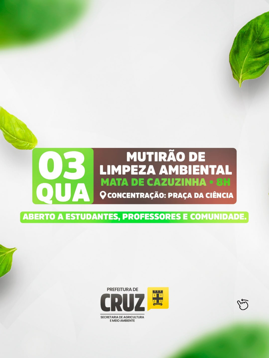 Mutirão de limpeza da Mata de Cazuzinha marca programação da Semana do Meio Ambiente nesta quarta-feira (3)*